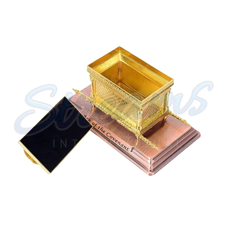 LARGE - The Golden Ark of Covenant on copper base