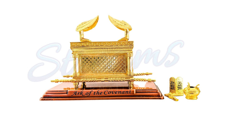 SMALL - The Golden Ark of Covenant on copper base